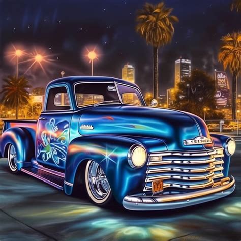 Chevrolet 3100 Lowrider Bomb Truck Chevy Low Rider Poster Wall Art by