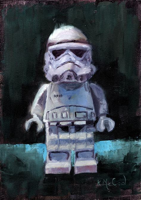 Lego Star Wars Stormtrooper Painting By Karen Mccool Fine Art America
