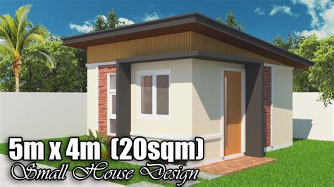 5m X 4m 20 Sqm Small House Design With 1 Bedroom Youtube