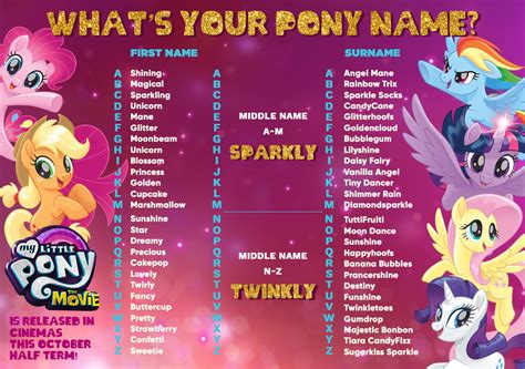 Also habe gesucht und bin auf eine kinderserie namens my little pony gestoßen. Find Out Your My Little Pony Name With The Upcoming Film ...