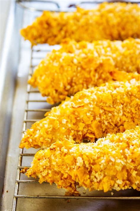 Starting with the flour and ending with breadcrumbs, dip the chicken into the flour, egg and parmesan breadcrumbs. Baked Buffalo Chicken Tenders - The Shortcut Kitchen