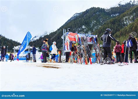 Ski Resort Bansko Bulgaria Skiers Mountains Editorial Photography Image Of Life Active