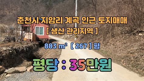 L121 강원도 춘천시 사북면 지암리 평당35만원 YouTube