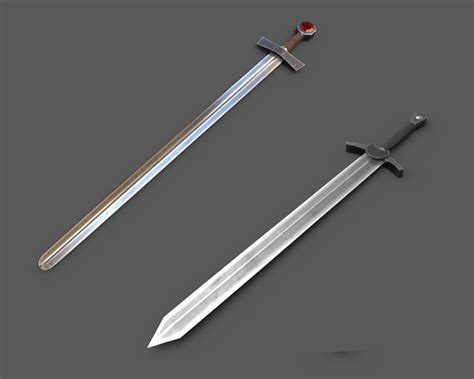 Hq Medieval Weapons For Games Swords And Axe Free Vr Ar Low Poly