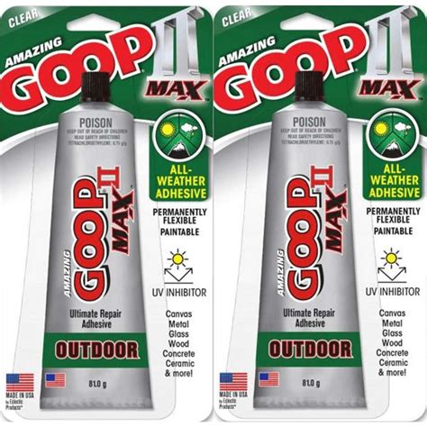 E6000 Amazing Goop Ii Max All Weather Adhesive Glue Contact 81g Pack 2