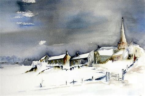 Christmas Scene Watercolor At Getdrawings Free Download