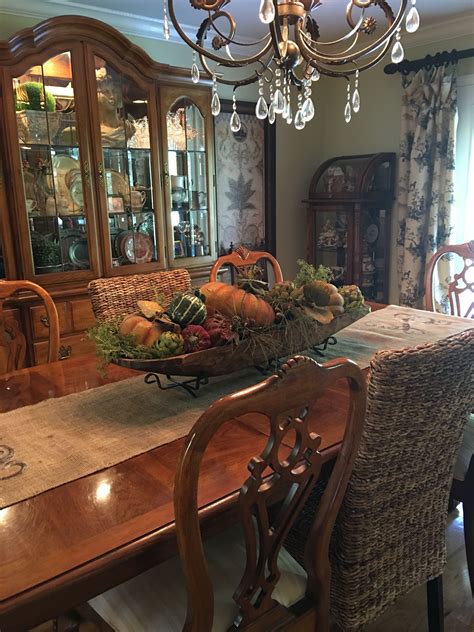 Bowl puts dough in its proper place. Fall dough bowl dress -up | Dining room table centerpieces ...