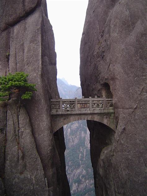 Free Stock Photo Of Stone Bridge Yellow Mountains China Photoeverywhere