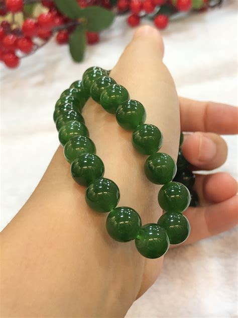 Nephrite Jade Beads Necklace Natural Jade Necklace Classicjade