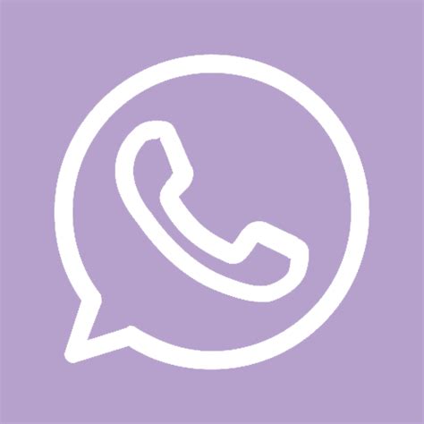 Aesthetic Pastel Purple Whatsapp Logo