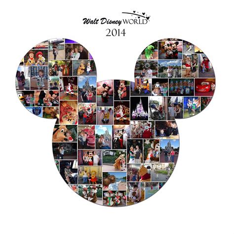 Mickey Mouse Inspired Disney Photo Collage Wall Art Home Decor Etsy