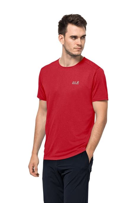 pack and go t m adrenaline red l men s functional shirt jack wolfskin