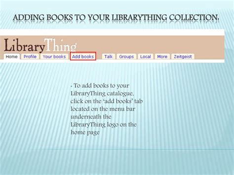 Ppt How To Use Librarything At Your Parish Powerpoint Presentation