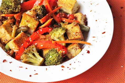 Stir Fried Tofu With Gingered Vegetables With Images Vegan Dishes