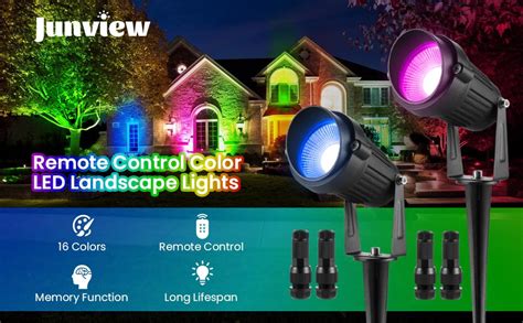 Junview Rgb Color Changing Landscape Lights With Connectors 12v 24v 8w