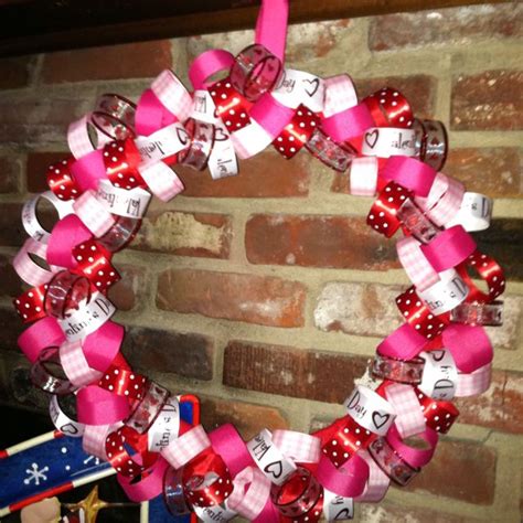 Valentines Day Ribbon Wreath Christmas Wreaths Holiday Decor Ribbon