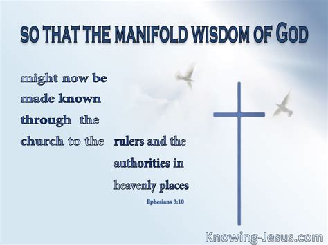 Ephesians 310 The Manifold Wisdom Of God Blue