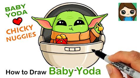 Art Hub How To Draw Baby Yoda We Hope You Follow Along With Us