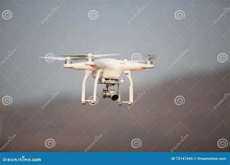 Flying Drone With Camera On The Sky Stock Image Image Of Drone