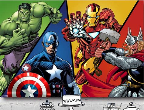 Avengers Super Heroes Personalised Birthday Party Supplies Banner
