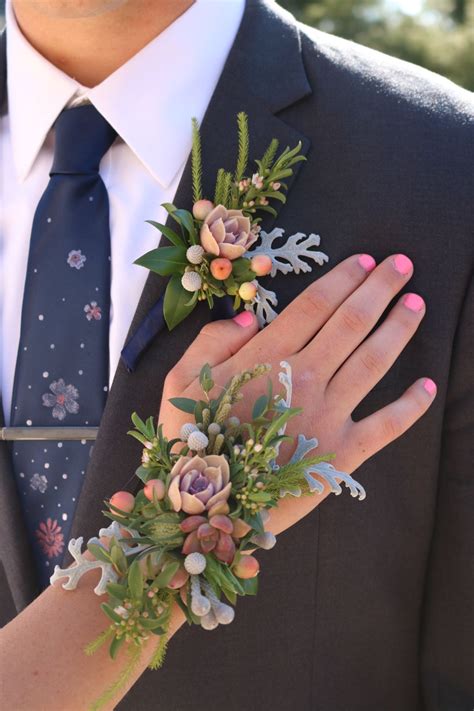 40 insanely stunning matching boutonniere and wrist flower prom flowers corsage prom corsage