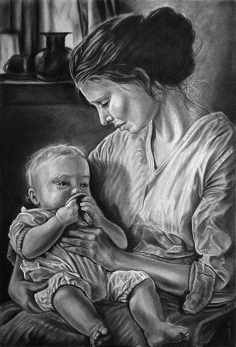 60 Simple Pencil Mother And Child Drawings Mother And Child Drawing