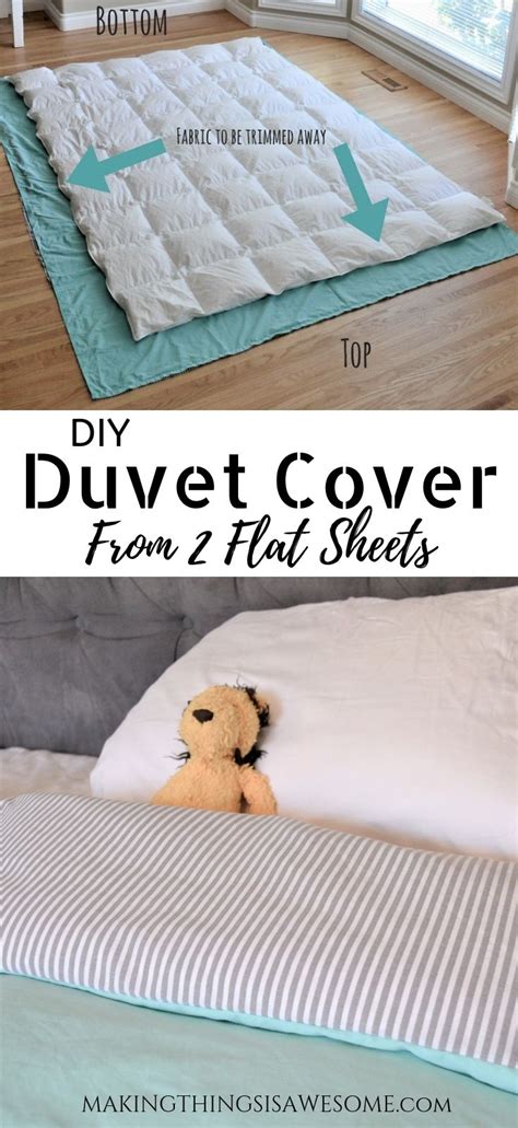 Diy Duvet Cover From Flat Sheets Tutorial Making Things Is