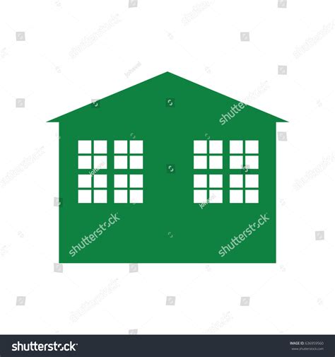 Green Building Symbol Stock Vector Royalty Free 636959560