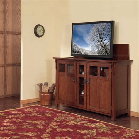 Touchstone 70062 Bungalow Tv Lift Cabinet For Tvs Up To 60 Chestnut