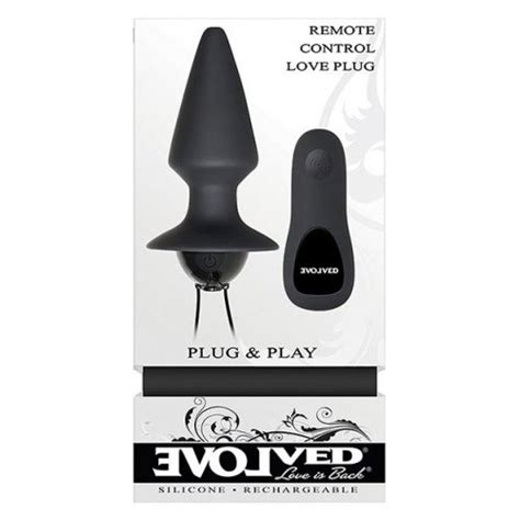 Evolved Plug And Play Remote Control Anal Plug Black Sex Toys And Adult