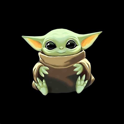 Baby Yoda Svg Grogu Silhouette 282 Amazing Svg File