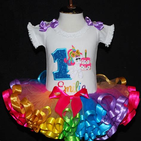 1st Birthday Girl Outfit Rainbow Unicorn Birthday Tutu Outfit Birthday