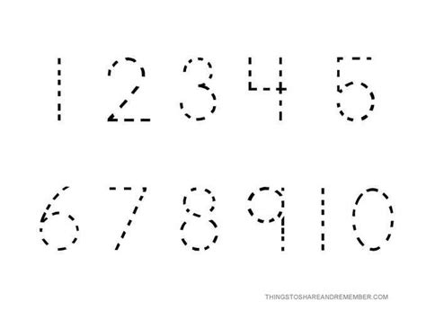 Printable Tracing Numbers