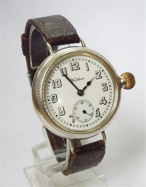 Gents Antique Silver Waltham Wrist Watch 1915 556088