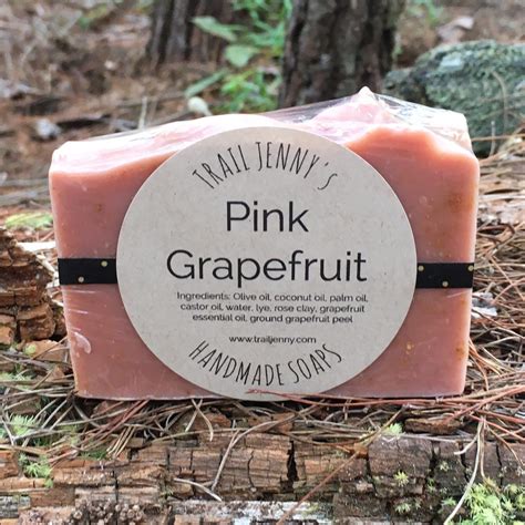 Pink Grapefruit Handmade Soap 100 Natural Cold Process Soap Etsy
