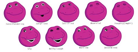 Barney Facial Expressions By Mozart8889 On Deviantart