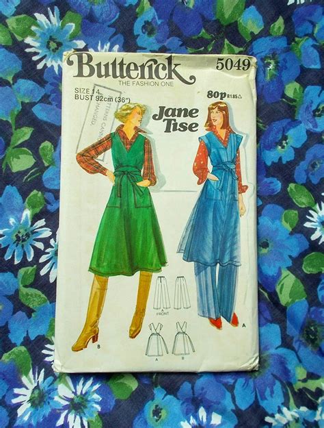 Butterick Sewing Pattern Jane Tise 1970s Ladies Etsy Uk Butterick
