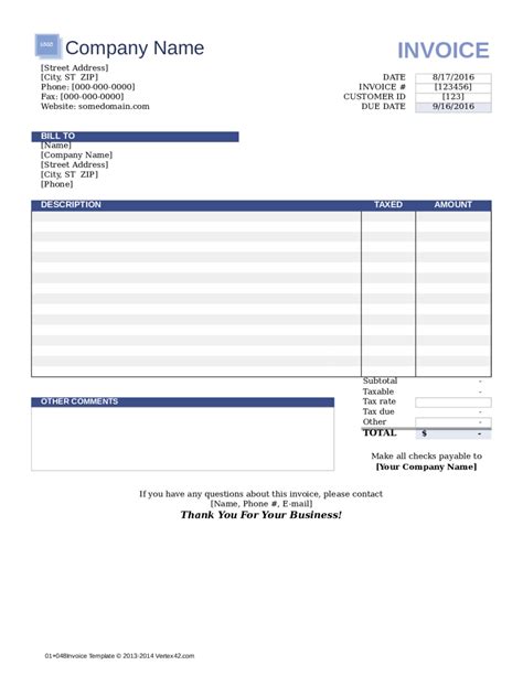 Professional invoice templates to streamline your business billing. 2020 Invoice Template - Fillable, Printable PDF & Forms | Handypdf