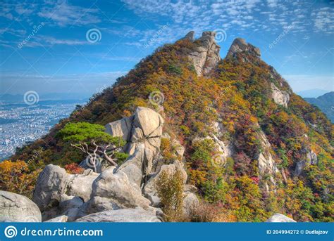 Peaks Of Bukhansan National Park Near Seoul Republic Of Korea Stock