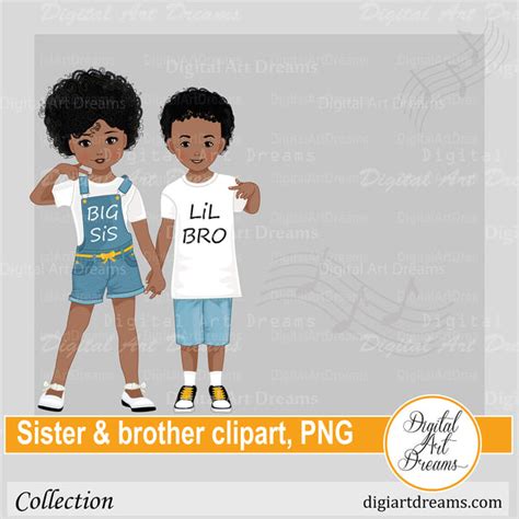 Sister Brother Clipart Little Girl And Boy Images Digital Art Dreams