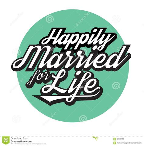 Happily Married For Life Cartoon Vector 82989111