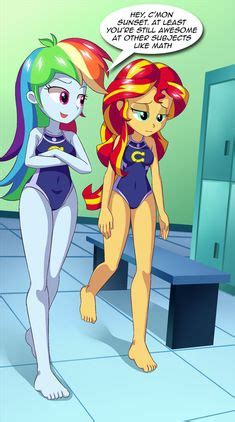 Sunset Shimmer And Rainbow Dash