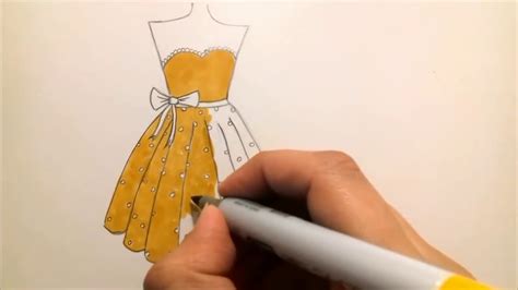 como desenhar vestido desenho de moda passo a passo youtube