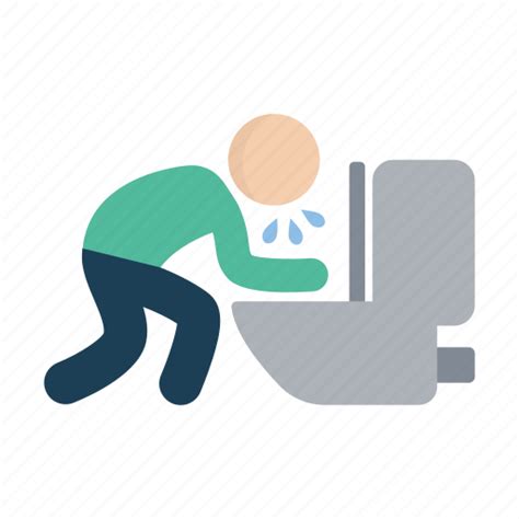 Puke Sick Sickness Toilet Vomit Icon