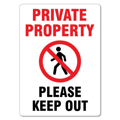 Private Property Sign Please Keep Out The Signmaker