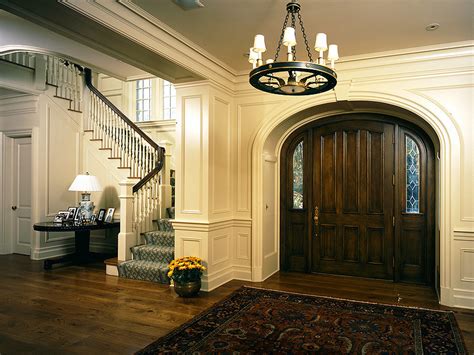 Tudor Style Custom Home Greenwich Ct Front Entry Hall Traditional