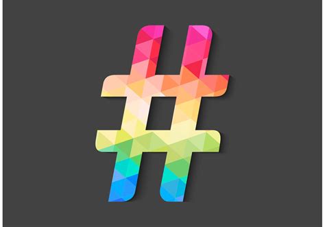 Free Geometric Hashtag Vector Icon Download Free Vector Art Stock
