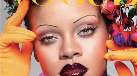 Rihannas Is Bringing Back Thin 90s Brows In Her British Vogue