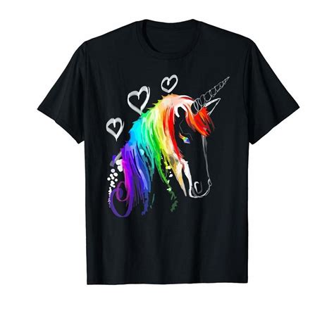 Cotton T Shirts Rainbow Unicorn Tshirts20200218 In 2021 Rave Shirts