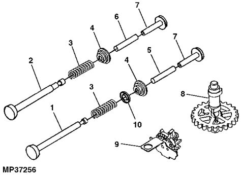 Js20 Mower Walk Behind Valves Camshaft And Oil Slinger Epc John